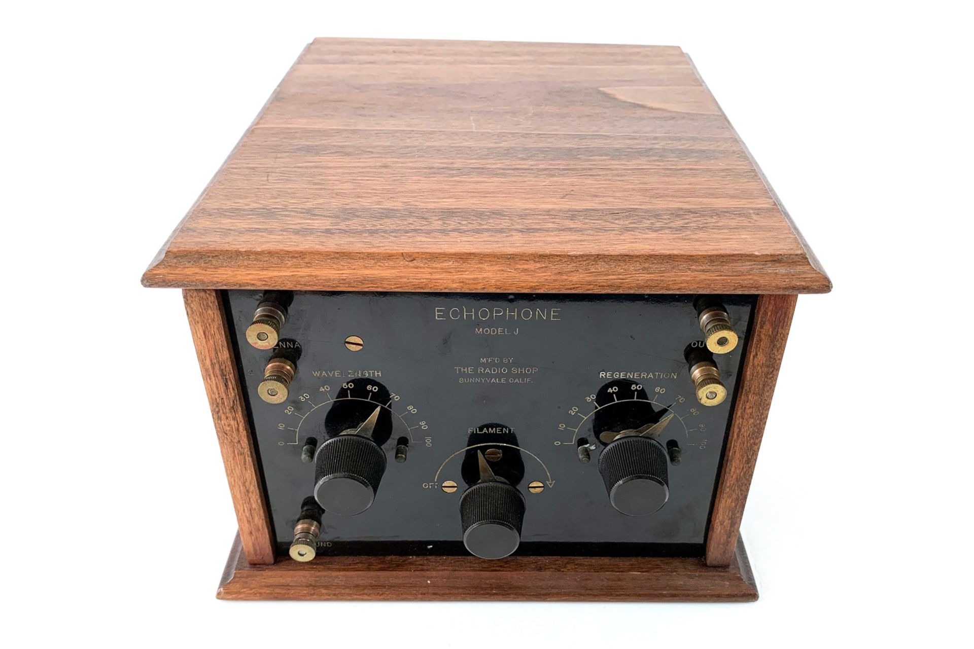 Radiogerät ”Echophone” Modell J, Serialnummer 1312, um 1923, MFD by The Radio Shop, Sunnyvale, im