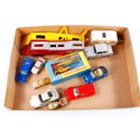 Konv. Modell-Fahrzeuge, Guss, darunter Matchbox und Siku, 8 Automobile, L 7-12,5, dazu 3 Matchbox