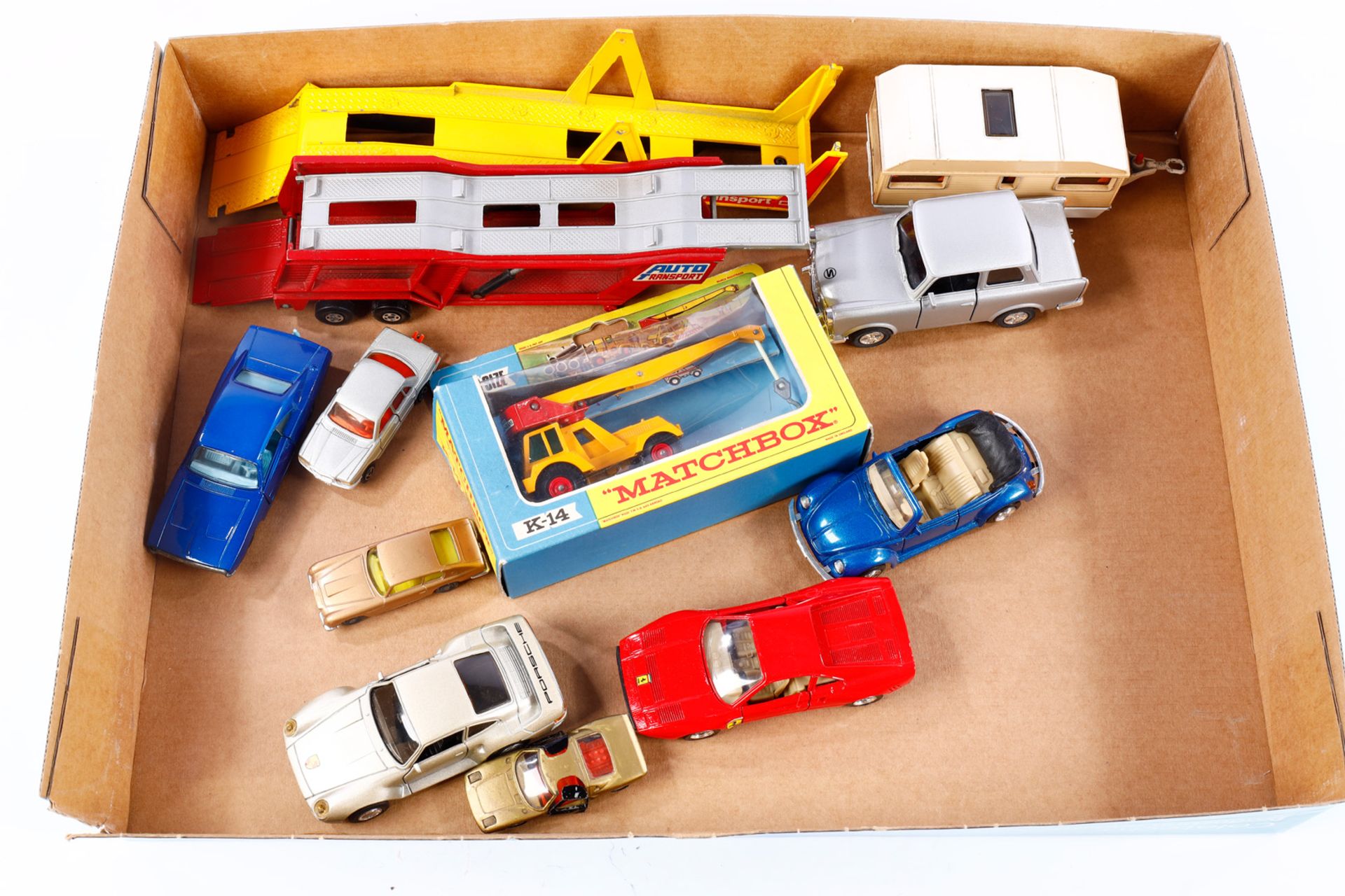 Konv. Modell-Fahrzeuge, Guss, darunter Matchbox und Siku, 8 Automobile, L 7-12,5, dazu 3 Matchbox