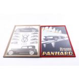 2 Plakate, ”Achetez Aujourd`Hui La Voiture de Demain” und ”24 Heures du Mans PANHARD”, 1 Plakat