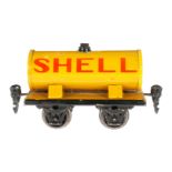 Märklin Shell-Kesselwagen 1973, S 0, handlackiert, 1 Kesselabdeckung ersetzt, 4 kleine LS an