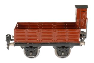 Märklin Güterwagen 1917, S 0, handlackiert, mit BRHh und weiten Treppenstufen, L 13, Z 2