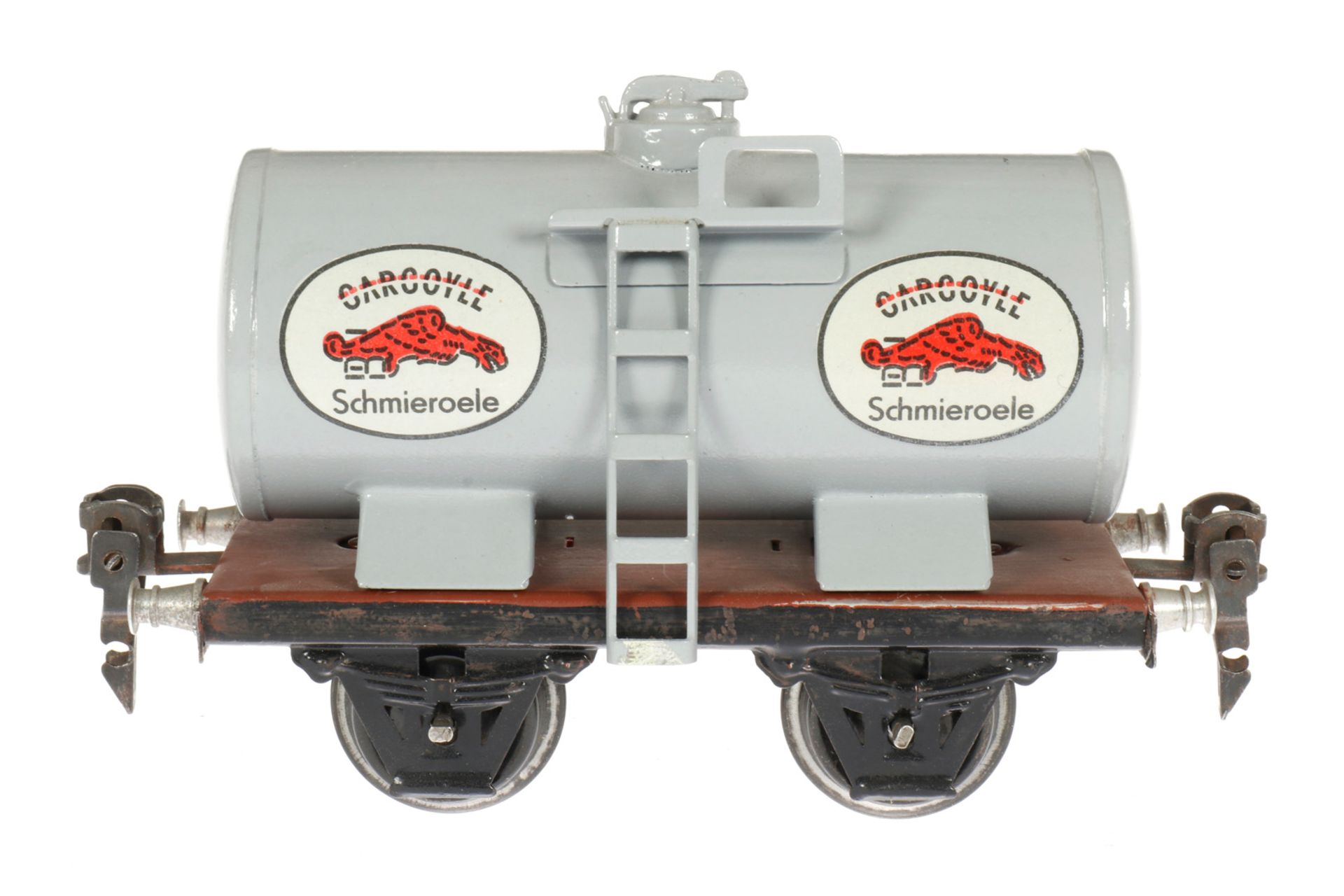 Märklin Gargoyle Kesselwagen, S 0, mit Replik- oder restauriertem Kessel lose auf Plattform, L 13, Z