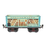 Replik-Specialwagen für Glastransport, wie Märklin 1870, S 1, handlackiert, 4A, 2 ST, mit Ladung,