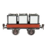 Replik-Seegepäckwagen, mit 3 Cotainern, wie Märklin 1898, S 1, handlackiert, hergestellt unter