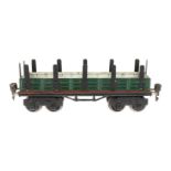 Märklin Rungenwagen 1952, S 0, handlackiert, 4A, 1 Runge fehlt, leichte Alterungsspuren, L 21,5, Z