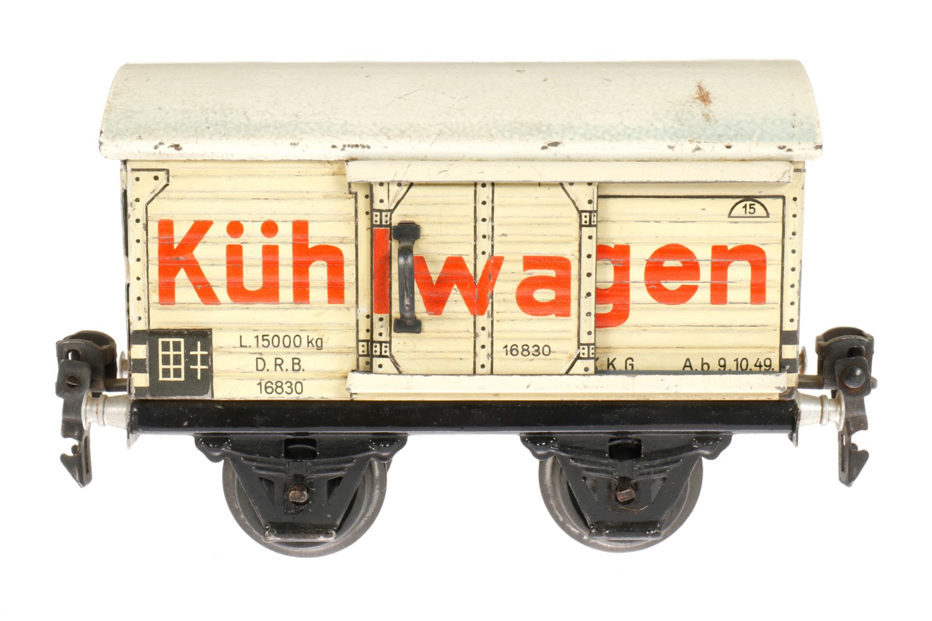 Märklin Kühlwagen 1683, S 0, Chromlithographie, 1 ST, leichte Gebrauchsspuren, L 13, noch Z 2