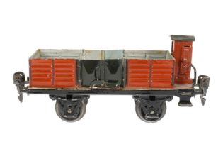 Märklin offener Güterwagen 1928, S 0, handlackiert, 2x2 LT, Bremserhaus, L 16,5, noch Z 2