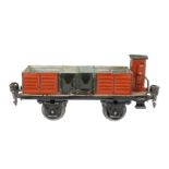 Märklin offener Güterwagen 1928, S 0, handlackiert, 2x2 LT, Bremserhaus, L 16,5, noch Z 2