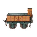 Märklin offener Güterwagen 1817, S 1, uralt, handlackiert, mit BRHh, Alterungs- und Gebrauchsspuren,