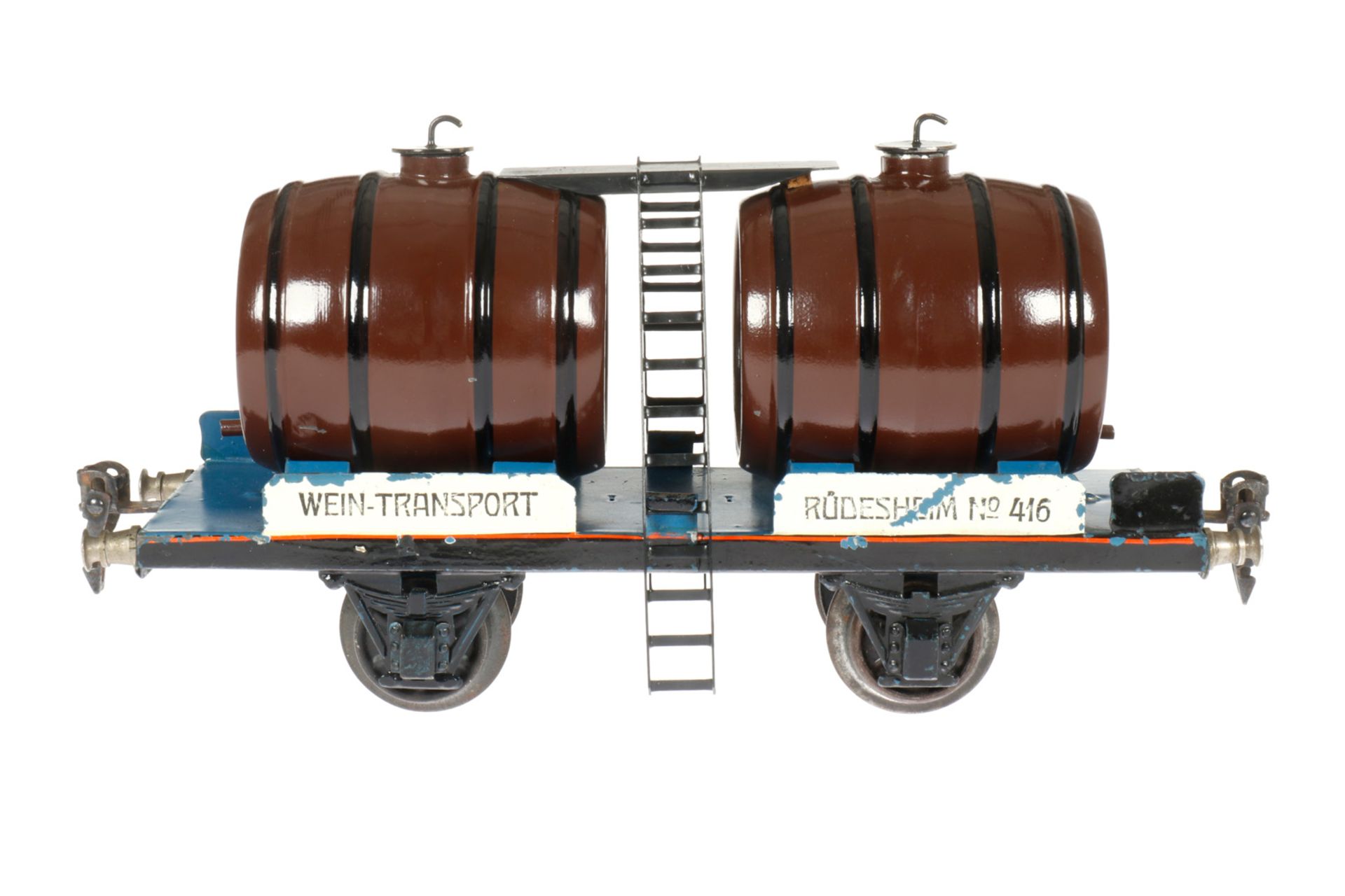 Replik Weintransportwagen, wie Märklin 1940, S 1, handlackiert, unter Verwendung von Märklin Teilen,