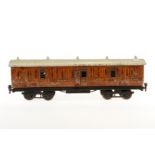 Märklin engl. Gepäckwagen 2876 GNR, Spur 1, CL, Drehgestelle ersetzt, LS, L 41,5, Z 3