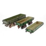 3 Märklin Transportwagen 1818, 2x Spur 1 und 1x Spur 2, tw nachgebaut und nachlackiert, 1 Spur-1-