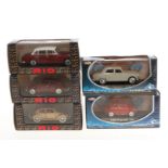 5 Automodelle, 3x Rio, Maßstab 1:43, darunter Volkswagen Nr. 91 und Nr. 108, 2x Solido, je im OK, tw