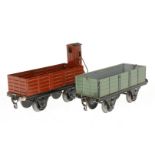 2 Märklin Güterwagen, Spur 1, HL, LS, L 19,5, Z 3