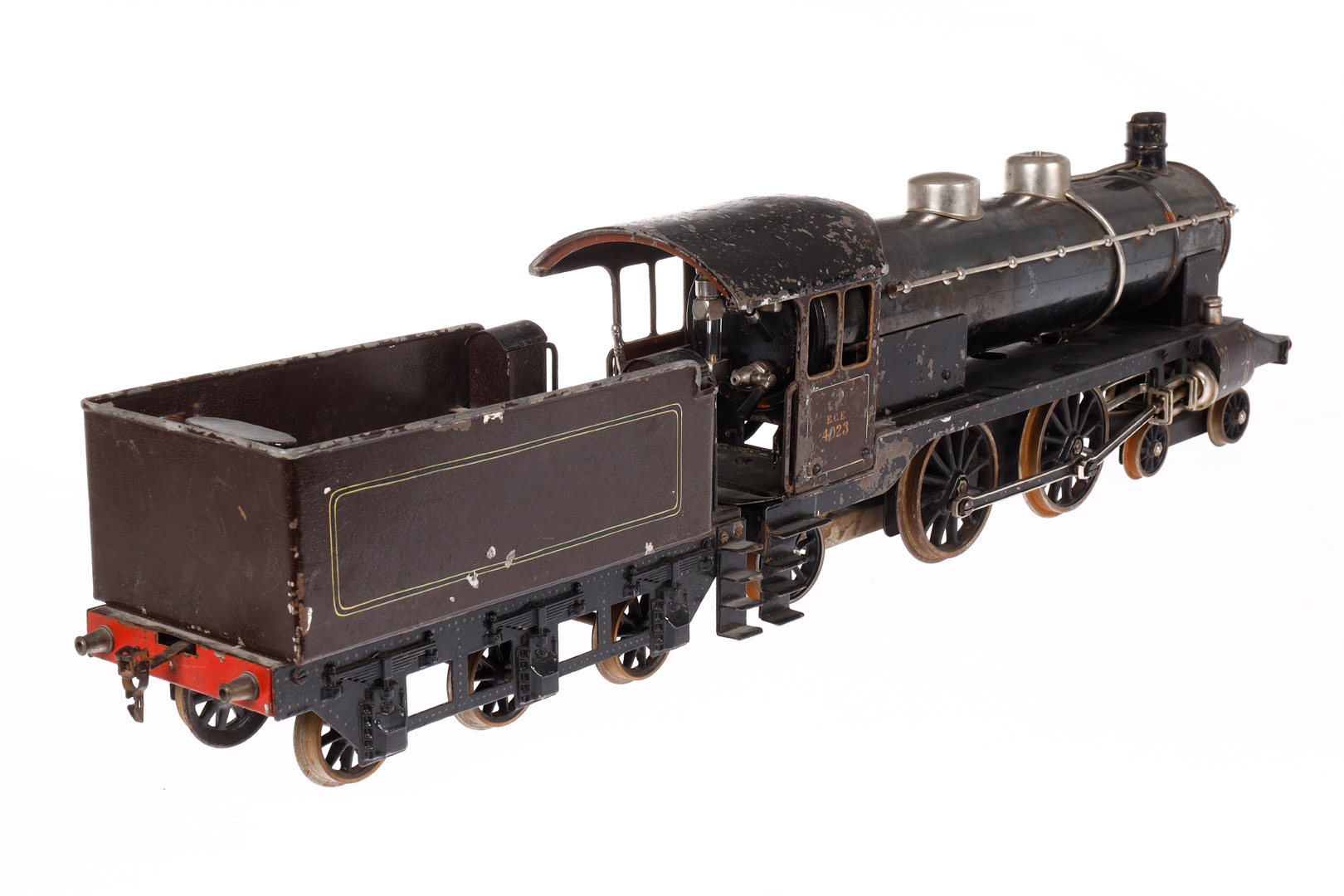 Märklin große 2-B-1 Dampflok ECE 4023, mit 3-A Tender, Spur 3, spiritusbetrieben, braun - Image 3 of 9