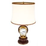 Gucci Tischlampe, mit Barometer und Uhr, Marke Schatz, Geh- und Schlagwerk, römische Zahlen, mit