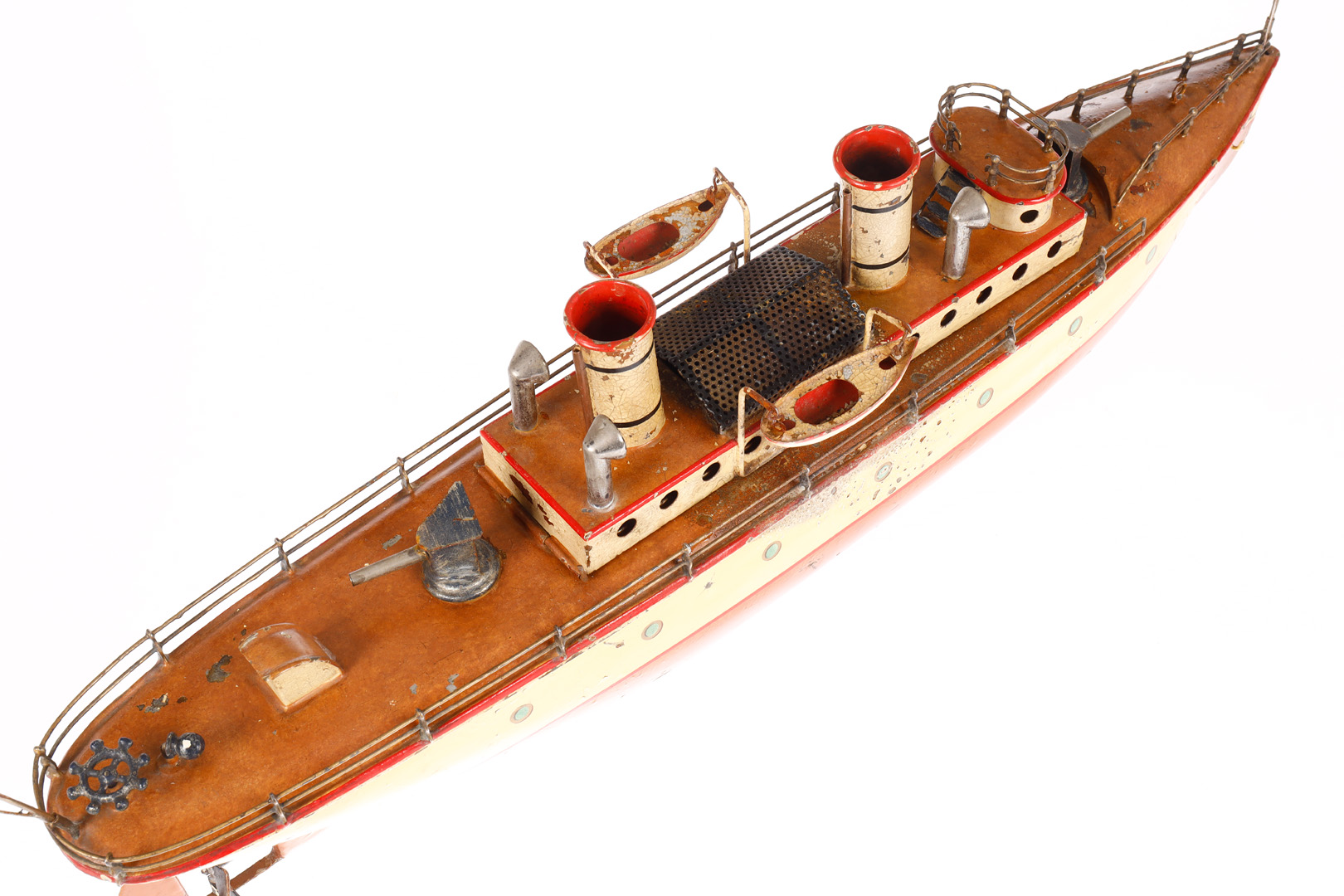 Bing Kanonenboot, uralt, Dampfantrieb, HL, mit 2 Rettungsbooten und 2 Geschützen, oszill. - Image 3 of 6
