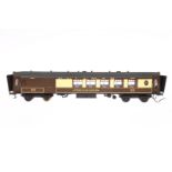 Exley Pullmanwagen ”Third Class Car 55”, Spur 0, creme/braun, LS, L 46,5, Z 2-3