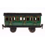 Märklin Abteilwagen 1864, Spur 1, CL, mit 6 AT, LS tw ausgeb., gealterter Lack, L 22, Z 3