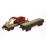 2 Märklin Güterwagen, Spur 1, HL, NV, L 31,5, Z 4