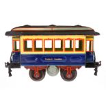 Märklin englischer Durchgangswagen 1821 ”Central-London”, Spur 1, uralt, HL, querliegende