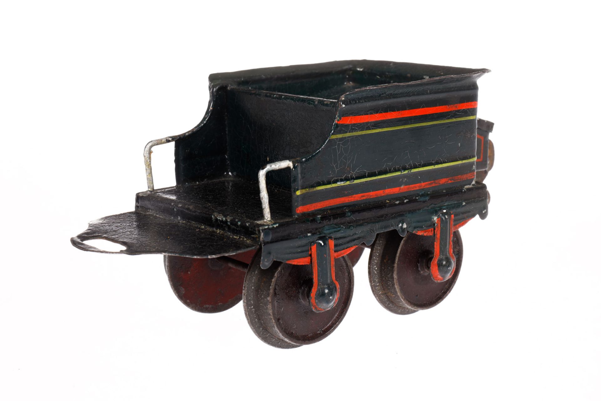 Märklin Zugpackung, Spur 2, uralt, HL, mit B-Dampflok D 1022, 2A-Tender, 2 Personen- und 1 - Image 8 of 9