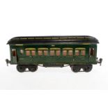 Märklin Personenwagen 1894, Spur 1, HL, mit 4 AT, ohne Inneneinrichtung, LS und gealterter Lack, L