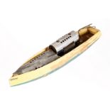 Bowman Schiff ”Snipe”, spiritusbetrieben, liegender Messingkessel, KD 4,5, Holz/Blech, LS,