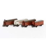 4 Märklin Güterwagen, Spur H0, Guss, Alterungsspuren, Z 3