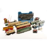 JEP Eisenbahnanlage, Spur 0, elektr., mit E-Lok, 10 Wagen, Prellbock, Lampe, Signal, Bahnübergang,