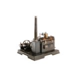 Märklin liegende Zwei-Zylinder-Dampfmaschine 4160/91/7, um 1909, liegender Kessel, KD 7, mit