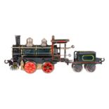 Märklin B-Dampflok 1020, mit 2A-Tender, Spur 0, uralt, HL, v+r, mit Bremse, intakt,