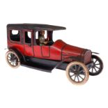 Große Carette Limousine, uralt, CL, mit Fahrerfigur, Uhrwerk intakt, Alterungsspuren, RS, LS, L