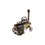 Märklin fahrbare Lokomobile 4152 1/2, Messingkessel, KD 5,5, mit Armaturen, Brenner, feststehendem