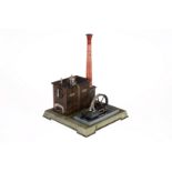 Bing Dampfmaschine, liegender Kessel, KD 5,5, im Kesselhaus, mit Brenner, Armaturen und