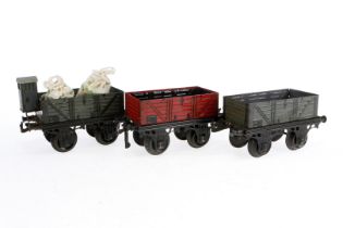 3 Bing Güterwagen, Spur 1, CL, LS, L 14,5 und 15, Z 4