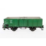 LGB offener Güterwagen 4021, Spur G, grün, Alterungsspuren, Ok, Z 3