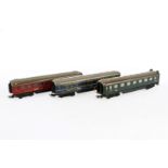 3 Märklin Wagen 346/1 BS, /2 und /3 J, Spur H0, LS und Alterungsspuren, je im Karton, Z 2-3