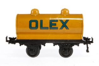 Bing Olex Kesselwagen, Spur 1, gelb, CL, LS, L 19,5, Z 4