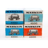 4 Märklin Aral Kesslewagen 4500, Spur H0, Alterungsspuren, je im OK, meist Z 2-3