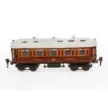 Märklin int. Schlafwagen 1933, Spur 0, HL, mit 4 AT und Gussrädern, Kleinteile tw NV, tw