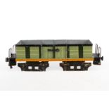 Märklin offener Güterwagen 1845, Spur 2, uralt, HL, mit 2 DTH, ohne Radsätze, NV, L 28, zum