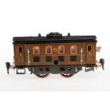 Märklin E-Lok RS 950, Spur 0, braun, Uhrwerk def., Dachaufsatz rest. und NV, als Ersatzteil