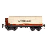 Märklin Prototyp Planewagen 1853, Spur 0, HL, gelöteter Kasten und Gattungsschilder aufgelötet, L