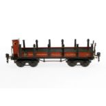 Märklin Rungenwagen 1852, Spur 0, CL, mit BRH, 3 Spannringe fehlen, LS, L 24,5, Z 3