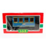 LGB Speisewagen 3013, Spur G, blau, Alterungsspuren, im besch. OK, Z 2-3