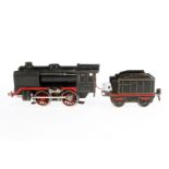 Märklin B-Dampflok, Spur 0, elektr., schwarz, mit falschem Tender, Z 4