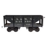 Bing amerik. Schüttgutwagen ”L.S. & M.S.D 37350”, Spur 1, uralt, HL, 4A, mit Bremsersitz,