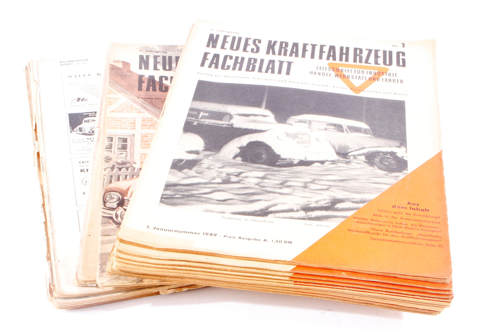 23 Hefte "Neues Kraftfahrzeug Fachblatt", "Zeitschrift für Industrie, Handel, Werkstatt und Fahrer",